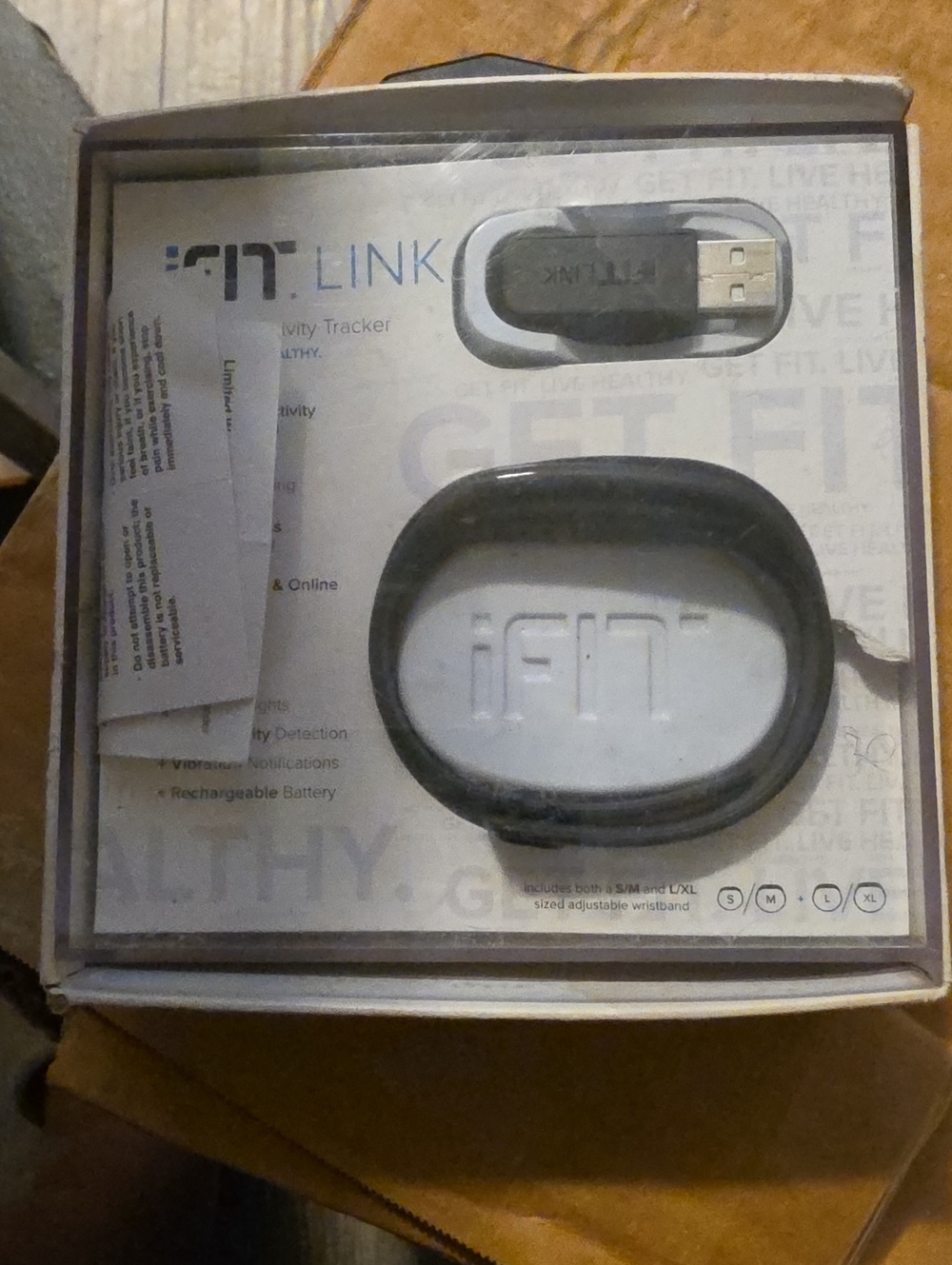 iFit Link Fitness Tracker Box with Black Band